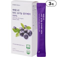 본사직영 여에스더 NFC 유기농 블루베리 100퍼센트 l 14개입 l 국민영양 프로젝트, 3개, 280g