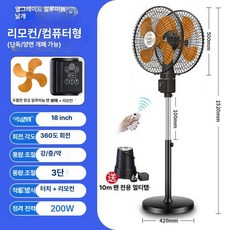 앞뒤선풍기 양날개 회전 축사용 대형 업소용 식당, 업그레이드 508 18인치 알루미늄 블레이드, 기본 색상