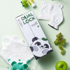 Mother-K 銀離子雙夾鏈袋 抽取式儲存袋 食品包裝 收納袋 環保收納袋 密封保鮮袋, 1個, 銀離子雙夾鏈袋-L(15片)