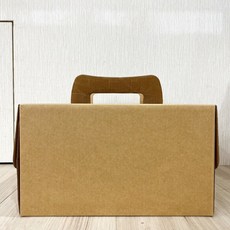 柚子烘焙食品 8吋牛皮手提蛋糕盒 附白色底盤, 1個, 1入_ 附白色底盤