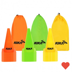 축구용품 라바콘 축구 코너콘 가방유 30cm 10개, 옐로우