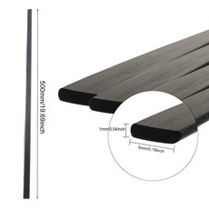 5PCS 탄소 섬유 8MM DIY OPTER QUA 6MM 솔리드 플랫 1MM ZED 스트립 5MM 500MM 비행기 RC, 0.5mmx m 5pcs