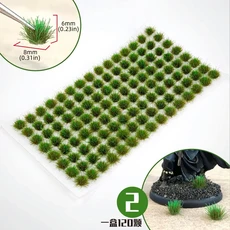 소형 잔디 클러스터 모델 Diy 식물 재료 HO 철도/건물 정원 풍경 레이아웃 디오라마 키트 120Pcs/53Pcs, 120pcs type2