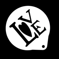 스테인레스 러브 라떼아트 쿠키 케이크 스텐실도안 9899YS mar*990Ly, 상세페이지 참조