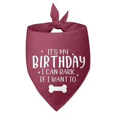 Dog Birthday 반다나 It's My I Can Bark if Want to Red 레드 개 생일 특별한 선물 재미있는 강아지 사진 프리미엄 소품 애완동물