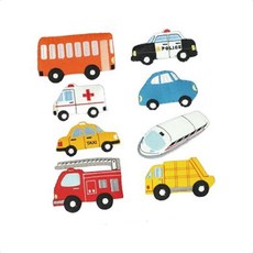 펠트놀이 자동차장난감 헝겊교구 영완구 휄트 육상교통 세트 촉감장난감 택시 조카선물