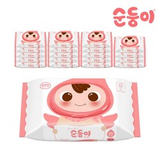 순둥이 베이직 무향 아기물티슈 휴대캡형 20매 20팩 (cBcom), 20개