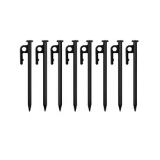 블랙 스틸 텐트 스테이크 야외 캠핑 비치 텐트 액세서리 두꺼운 내구성 육각형 및 마름모 지상 앵커, 08 8개 20cm