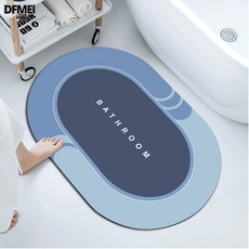 DFMEI 家用簡約硅藻泥地墊吸水速幹防滑浴室地墊耐髒耐磨衛生間廁所地墊, 40*60cm(軟硅藻泥)