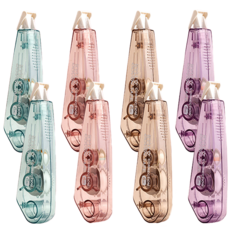 수정킹 펜형 수정테이프 6M 개별포장, 8개, 4색 혼합