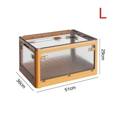 뚜껑이 있는 수납 상자 장난감 책 음식 잡화 정리함 대용량 옷장 옷 보관함 야외 접이식, 한개옵션1, 08 Yellow L