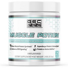 GEC Muscle Potion Creatine Monohydrate Powder 5000mg with L-Leucine 2500mg & Velositol 2000mg Po, GEC Muscle Potion Creatine Mon, 1개