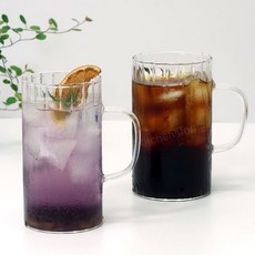 오셔링 링클 홈카페 내열유리컵 플리츠컵, 오셔링 머그500ml, 2개