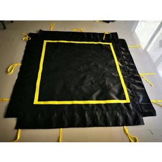 대형 트램폴린 실내외 점핑매트 방방이 철제 프레임 놀이기구 운동용품 성인용 야외용, 1개, 22_블랙경고라인가장자리끈