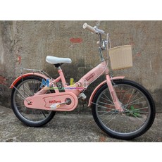 美來 兒童腳踏車 20吋 小朋友腳踏車 摺疊風格 自行車 童車 單車 生日禮物 莫粉, 粉色, 1個