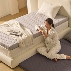 솔트 늘잠 접이식 3단 토퍼 매트리스 침대 바닥 거실 캠핑 차박 매트 요토퍼 방수, 차콜