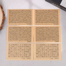 나무 저금통 1000 5000 10000 유로 상자 재사용 표시 저축 가능한 데코 조립식 숫자 목표, only 6pcs Sti ers