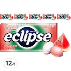 이클립스 간식 당충전 주전부리 워터멜론 하드캔디, 30g, 12개