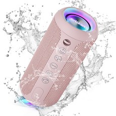 跨境X10藍牙音箱35W大功率超重低音炮家用戶外防水便攜迷你小音響, 53, 粉紅色
