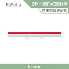 FaSoLa 升級款多功能DIY門縫防風防蟲PVC密封條 自由剪裁 更耐用 透明款, 1個