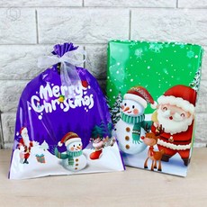 [오늘의택] 크리스마스 은박 포장주머니 선물봉투 구디백 선물포장비닐 구디백포장봉투