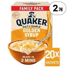 퀘이커 오트 쏘 심플 골든 시럽 포리지 Quaker Oat So Simple Golden Syrup Porridge 36g, 2개