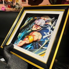 귀멸의 칼랑 (토키토 무이치로) 블라인드 박스 입체그림 세트 - 하시라 피규어 퍼즐 캔버스액자 선물, 21x21CM(21x21센티미터), 우주 천원(음주)