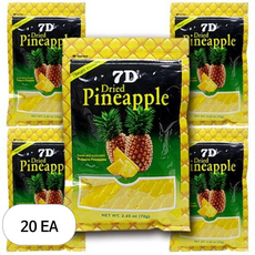 7D 건조파인애플, 20개, 70g