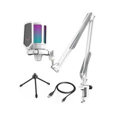FIFINE USB 게이밍 마이크 Kit PC Computer 스트리밍 Mic with 메탈 Boom Arm 호환 PS4/PS5 for 레코딩 Podcast 비디오 B, FIFINE USB 게이밍 마이크 Kit PC Comp