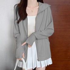 豹開之家 冰絲涼感 連帽防紫外線輕薄速乾透氣運動外套女 W06