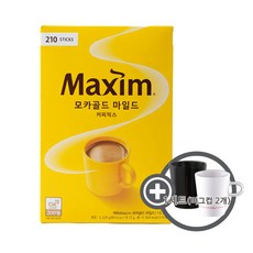 맥심 모카골드 12g 210개입 + 사은품 (머그), 1개