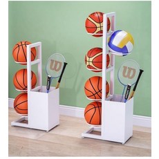 볼 피구공 진열 거치대 스탠드형 랙 축구공 배구공 스탠딩 강당 농구공 진열대, 3단 화이트