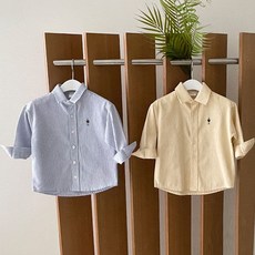 로이KC 토이줄지남방-4계절진행(2XL~3XL)<br><노랑줄/소라줄><br>*2XL~3XL*