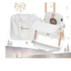 APRAMO FLIPPA 可攜式兩用兒童餐椅 聖誕白金款 附收納提袋 坐墊