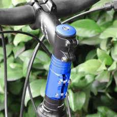 자전거 핸들업 알루미늄 핸들바 익스텐더 자전거 어댑터 조절 높이 사이클 튜닝 로드 연장 부품 장치 확장, 블루