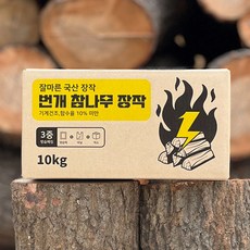 번개 고온살균건조 캠핑용 3중방습 참나무장작, 1세트