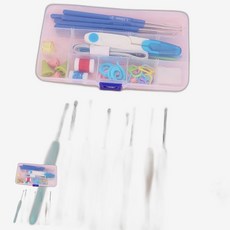 뜨개질 바늘 세트 초보자용 퀼트 십자수 50P 홈패션 만들기 DIY 문화센터 원데이클래스, E뜨개질바늘53P세트
