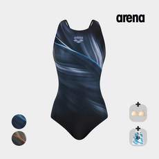 아레나 여성수영복 스웰 원피스 U백 A6SL1LD05