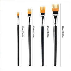 수채화 오일 디지털 페인팅을위한 4pcs 페인트 브러시 세트 인체 공학적 핸들 도구 펜 빗 아크릴, 1개