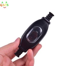 방수 인라인 코드 스위치 라운드 와이어 실버 접점 더블 컷 먼지 3A 250V 1 개