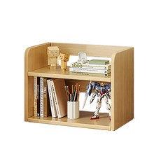 居家生活Easy Buy桌上型收納書架 堅固耐用, 雙層款收納-40CM寬, 2層, 本色板