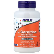 나우푸드 L-카르니틴 퓨어 파우더 85g(3oz), 1, 1개