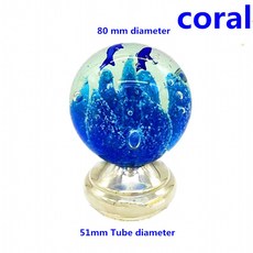 크리스탈 볼 304 스테인레스 스틸 시트 연결 계단 난간 야외 난간 장식 실내 장식, 51mm coral