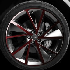 제네시스 GV70 21인치 휠마스크 데칼스티커 호환 차량용품 첫차, 블랙 로즈, 1세트