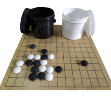 入門圍棋套組, 棋子(黑白各90顆)+黑白棋罐+棋盤