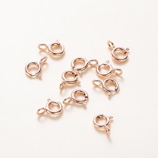 10PCS 골드 라운드 체인 점프 액세서리 스프링 목걸이 DIY 걸쇠 쥬얼리 만들기 연결