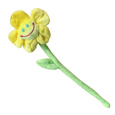 스마일 꽃 인형 조화 (한송이), 1개, 노랑