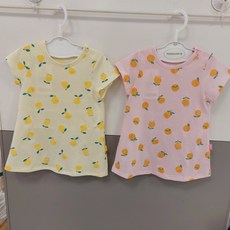 해피랜드 상큼과일 패턴 스타일로 베이직한 여름 원피스