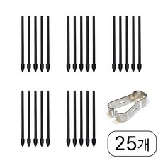 삼성 갤럭시탭 S펜 호환 교체용 펜촉 S6 S7 S8 S9 S10 플러스 울트라 FE 펜촉 25개입, 1개, 블랙(5세트)