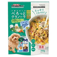 DoggyMan多格漫 犬用絹紗牛肉條 絹紗牛肉方塊 狗零食 全犬種適用, 犬用穀麥脆-野菜綜合地瓜風味, 250g, 1個